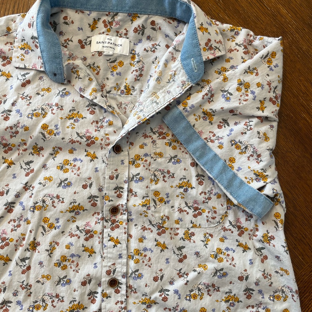 Rue Saint-Patrick Montreal Floral Men's Shirt - small